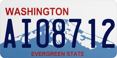 WA license plate AIO8712