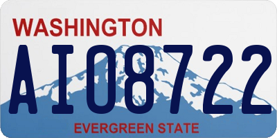 WA license plate AIO8722