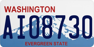 WA license plate AIO8730
