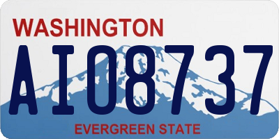 WA license plate AIO8737