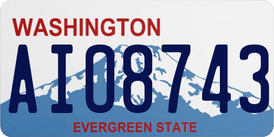 WA license plate AIO8743