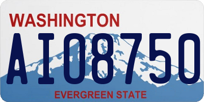 WA license plate AIO8750