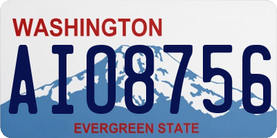 WA license plate AIO8756