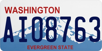 WA license plate AIO8763