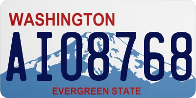 WA license plate AIO8768