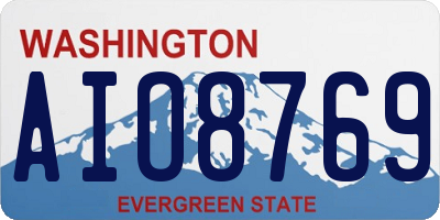 WA license plate AIO8769