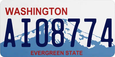 WA license plate AIO8774