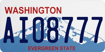 WA license plate AIO8777