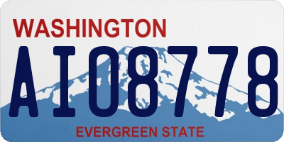 WA license plate AIO8778