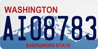 WA license plate AIO8783