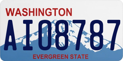 WA license plate AIO8787