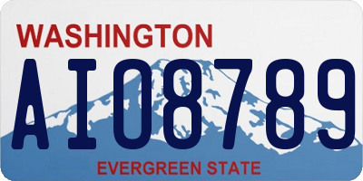 WA license plate AIO8789