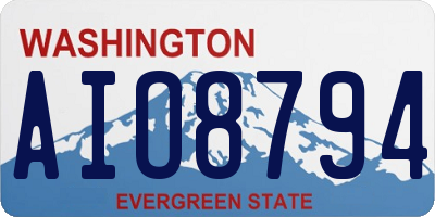 WA license plate AIO8794