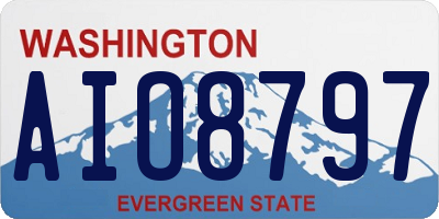 WA license plate AIO8797