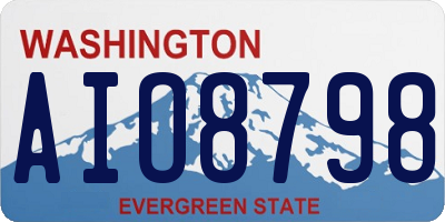 WA license plate AIO8798