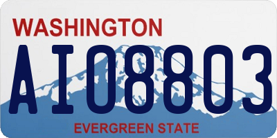 WA license plate AIO8803