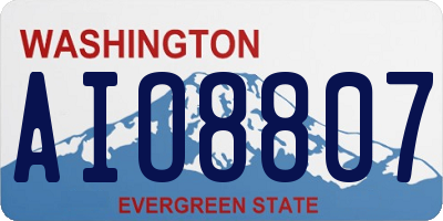 WA license plate AIO8807
