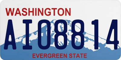 WA license plate AIO8814