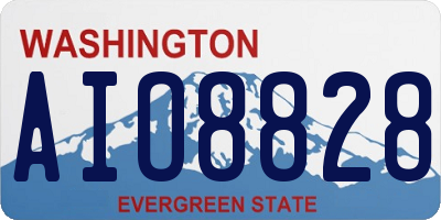 WA license plate AIO8828
