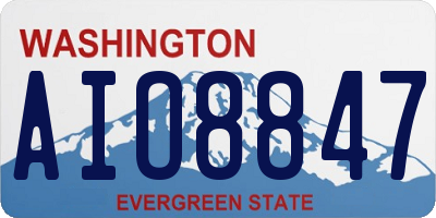 WA license plate AIO8847