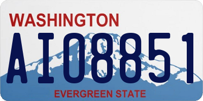 WA license plate AIO8851