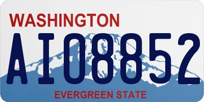 WA license plate AIO8852