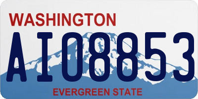 WA license plate AIO8853