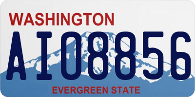 WA license plate AIO8856
