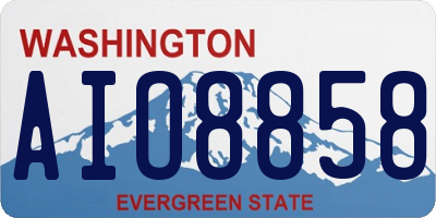 WA license plate AIO8858