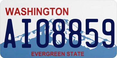WA license plate AIO8859