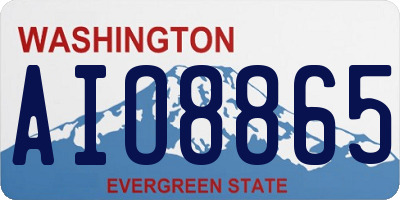 WA license plate AIO8865