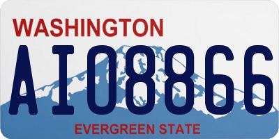 WA license plate AIO8866
