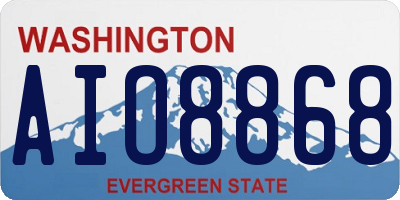 WA license plate AIO8868
