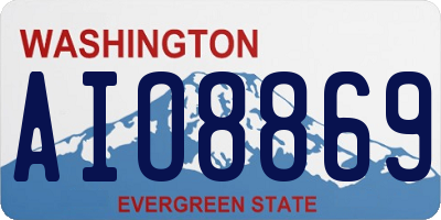 WA license plate AIO8869