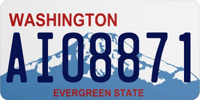 WA license plate AIO8871
