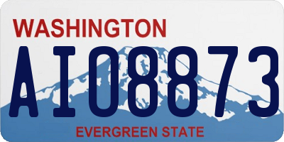 WA license plate AIO8873