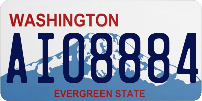 WA license plate AIO8884