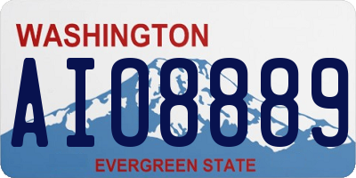 WA license plate AIO8889