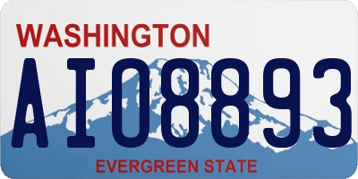 WA license plate AIO8893