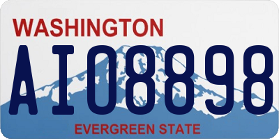 WA license plate AIO8898