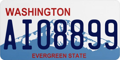 WA license plate AIO8899