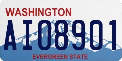 WA license plate AIO8901