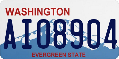 WA license plate AIO8904