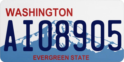 WA license plate AIO8905