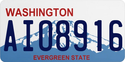 WA license plate AIO8916