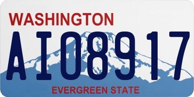 WA license plate AIO8917