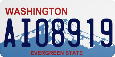WA license plate AIO8919