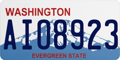 WA license plate AIO8923