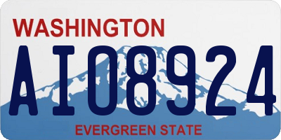 WA license plate AIO8924