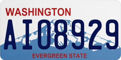WA license plate AIO8929